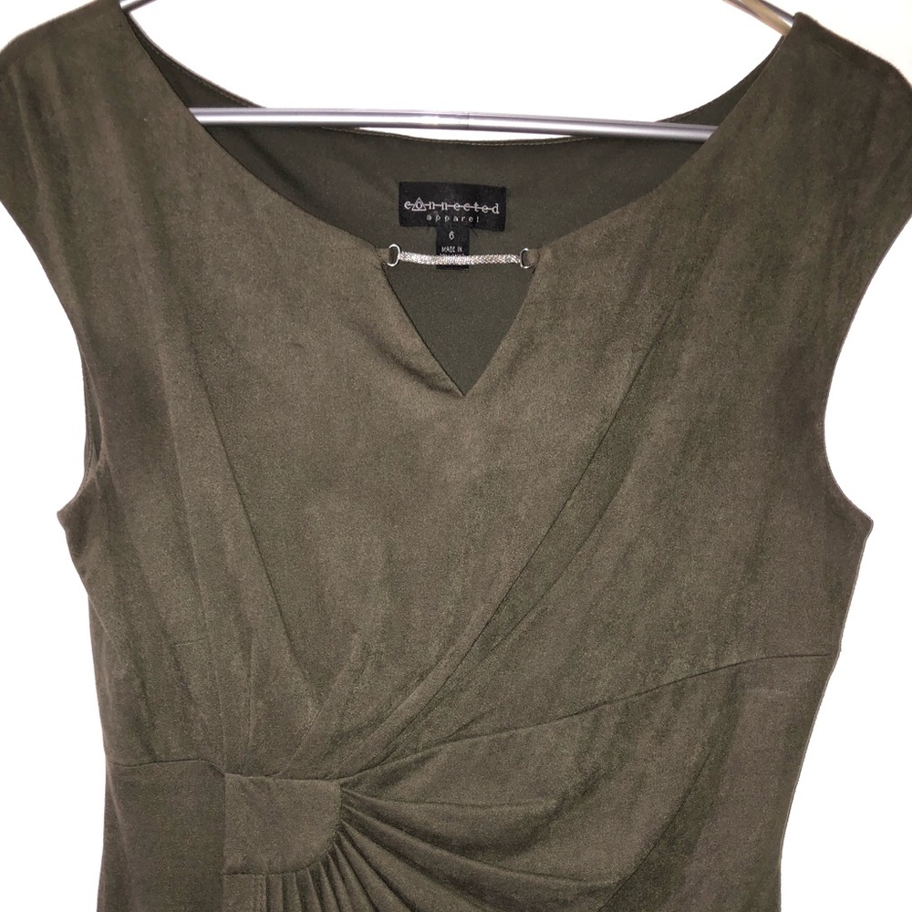 Connected Apparel faux suede dress
